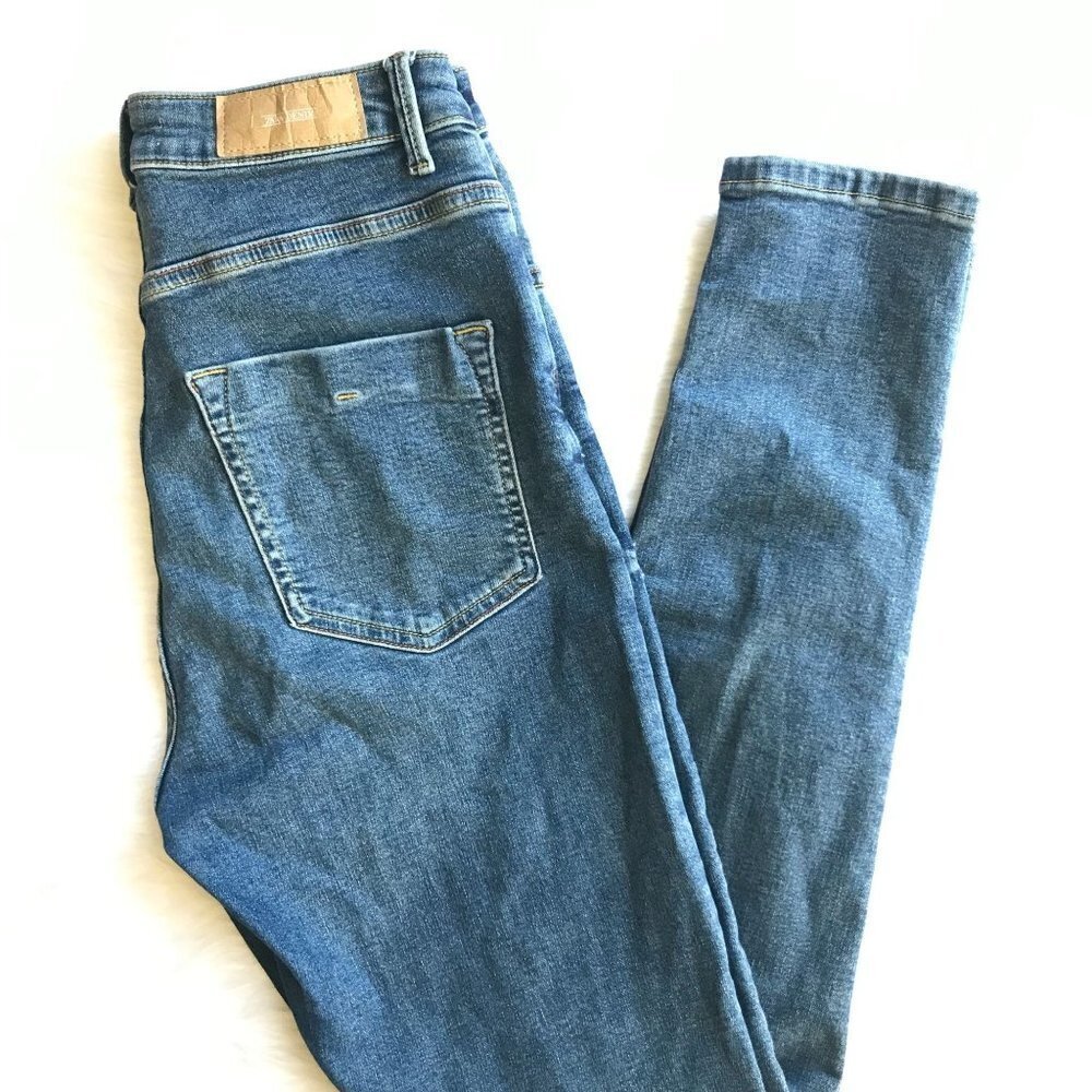 Zara Denim High Rise Stretchy Skinny Jeans - Sizeโ 6